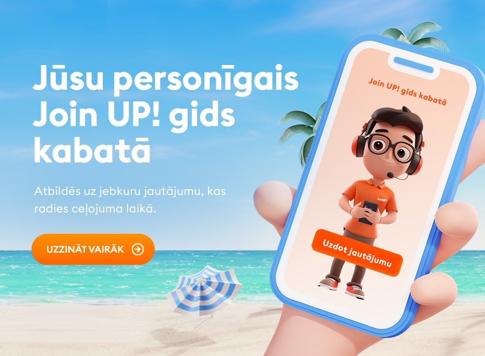 Tūroperators Join UP! – brīvdienu komplekti, brīvdienu ceļojumi